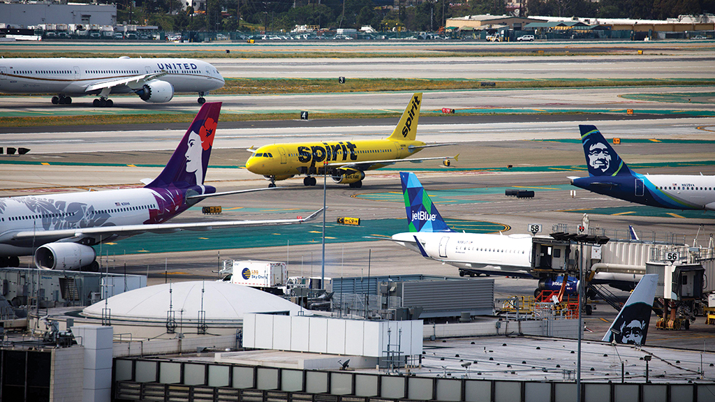 United, Hawaiian, Spirit and Alaska Air aircraft