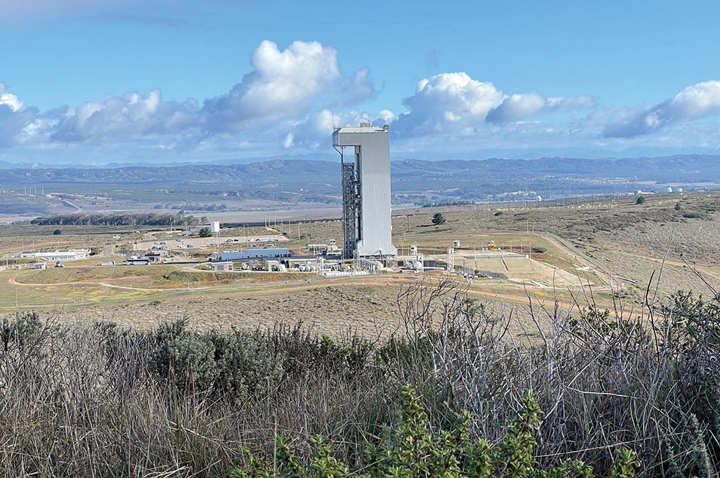 Launch site viewed from a distance