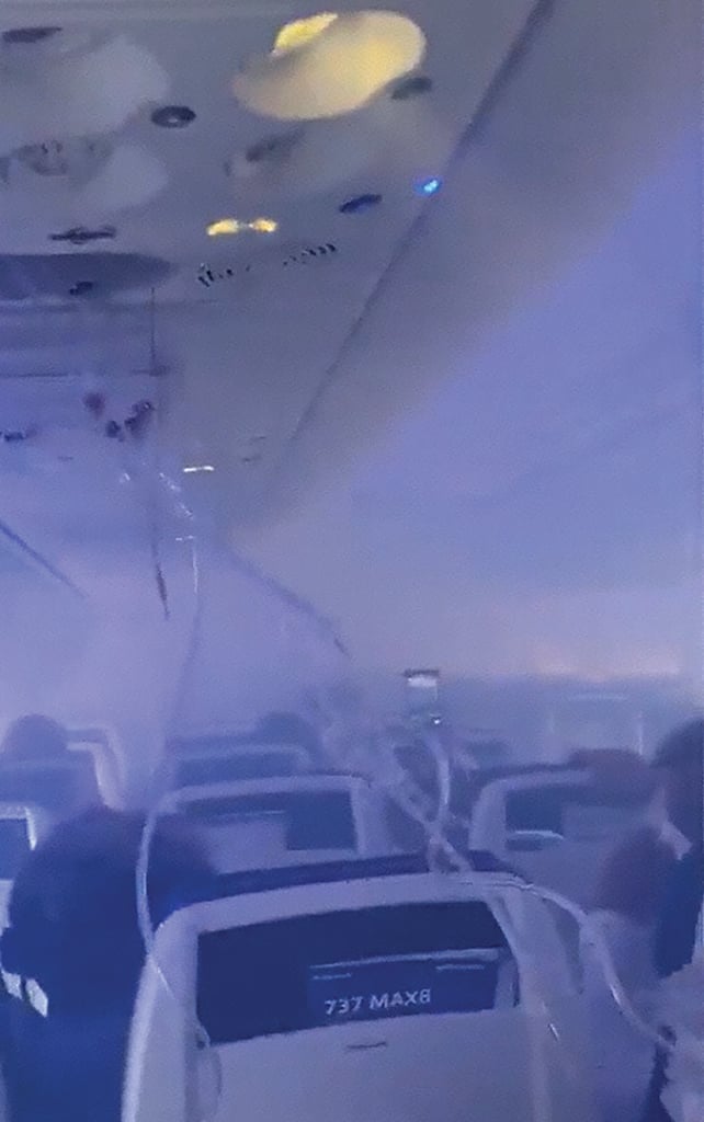 Smoke in aircraft cabin