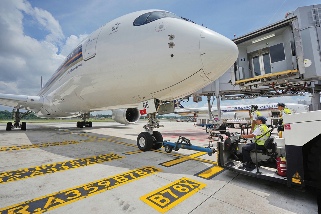 aircraft on apron