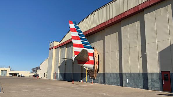 aircraft maintenance facility entrance