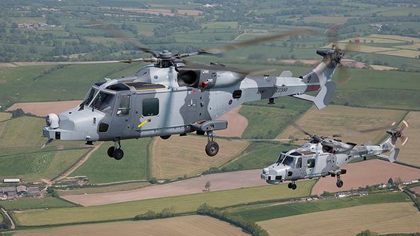 Leonardo helicopters in flight