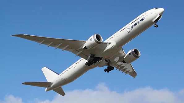 Boeing aircraft in flight