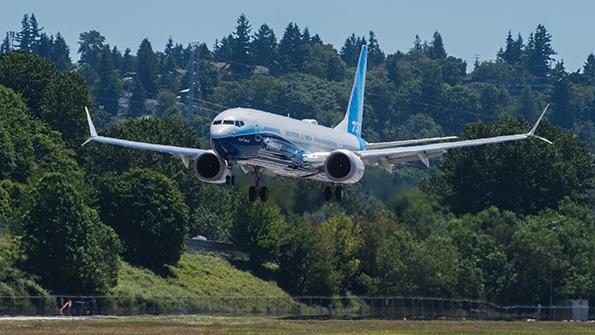 Boeing 737-10 in flight