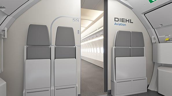 Diehl Aviation touchless technology in aircraft