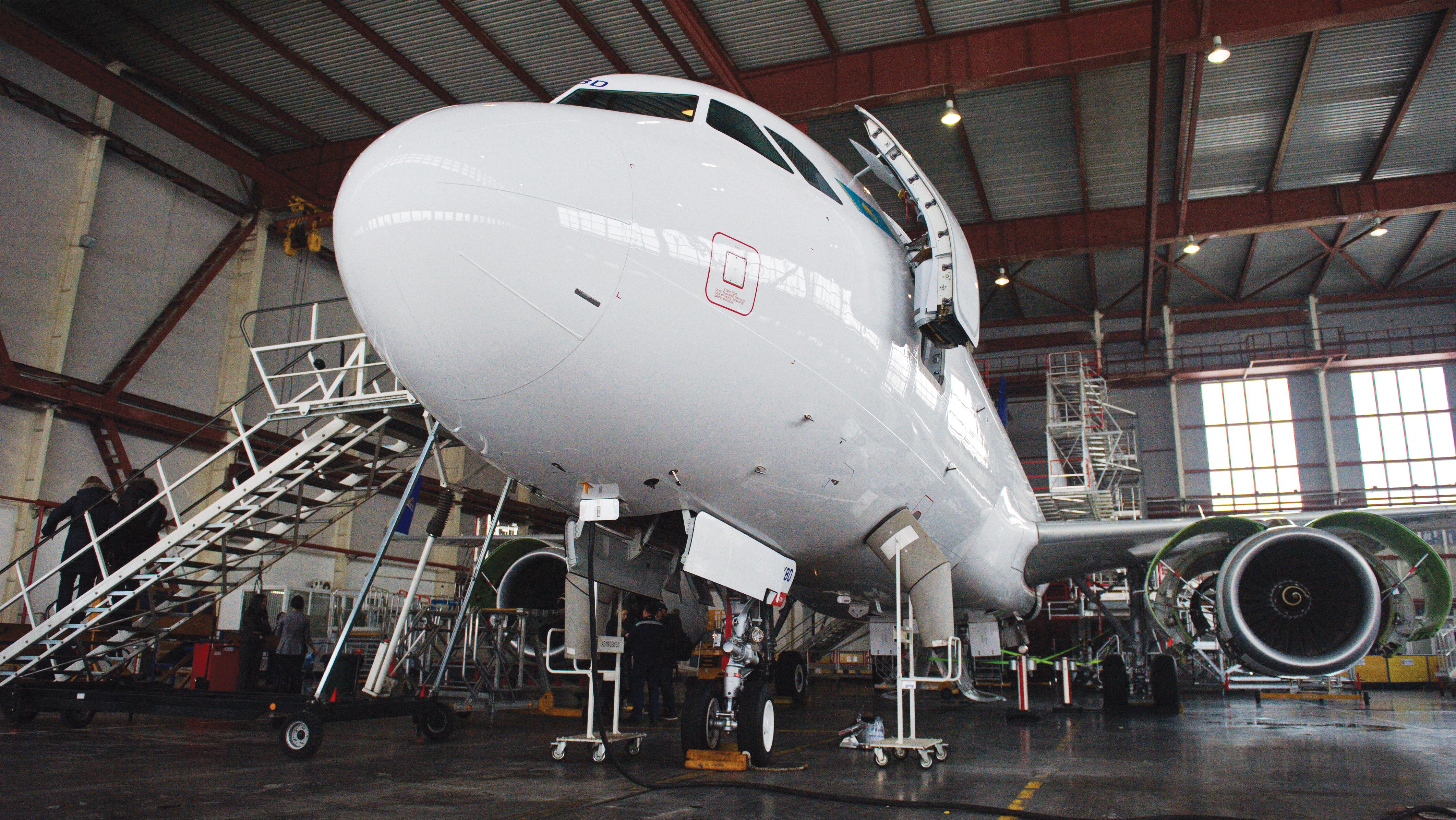 aircraft under maintenance