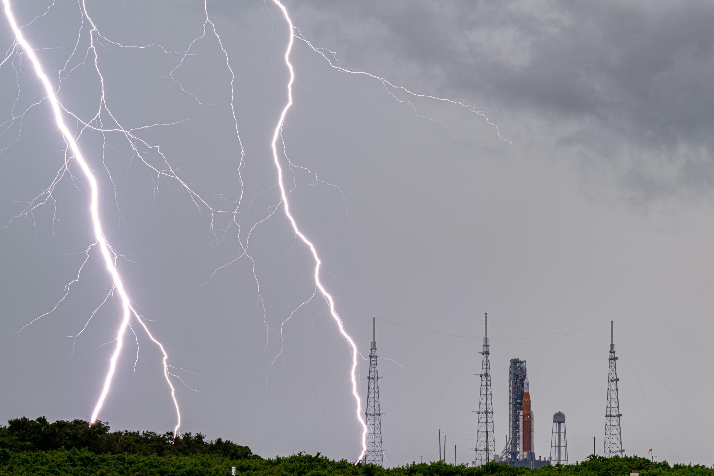 SLS lightning strike