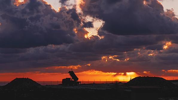 German sky at Armed Forces base