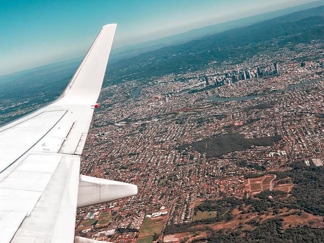 Plane over Brisbane