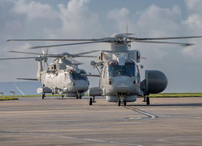 Royal Navy merlin aw101 helicopters