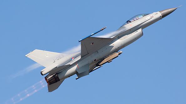 F-16 in flight