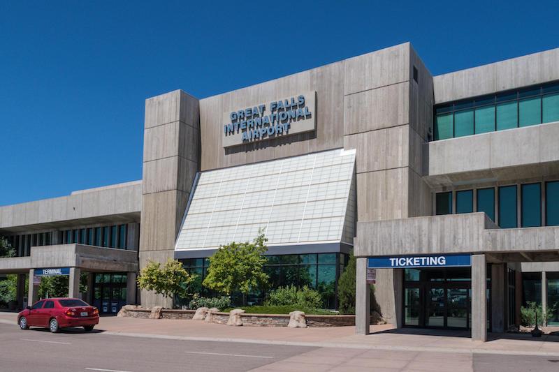 Main Terminal at Great Falls International Airport, Montana, USA