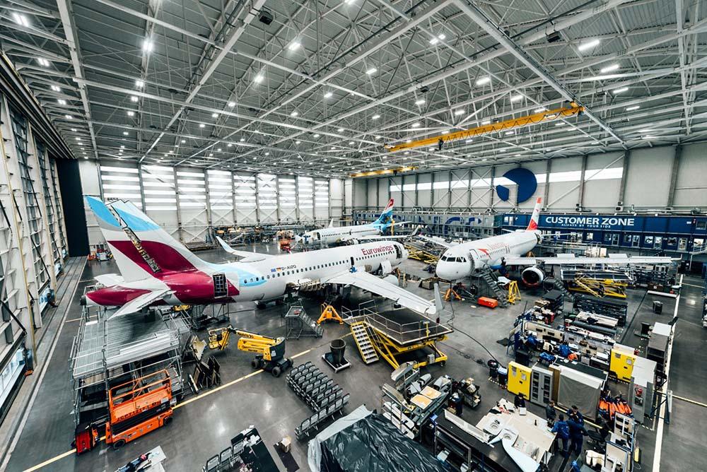 Aircraft in FL Technics hangar