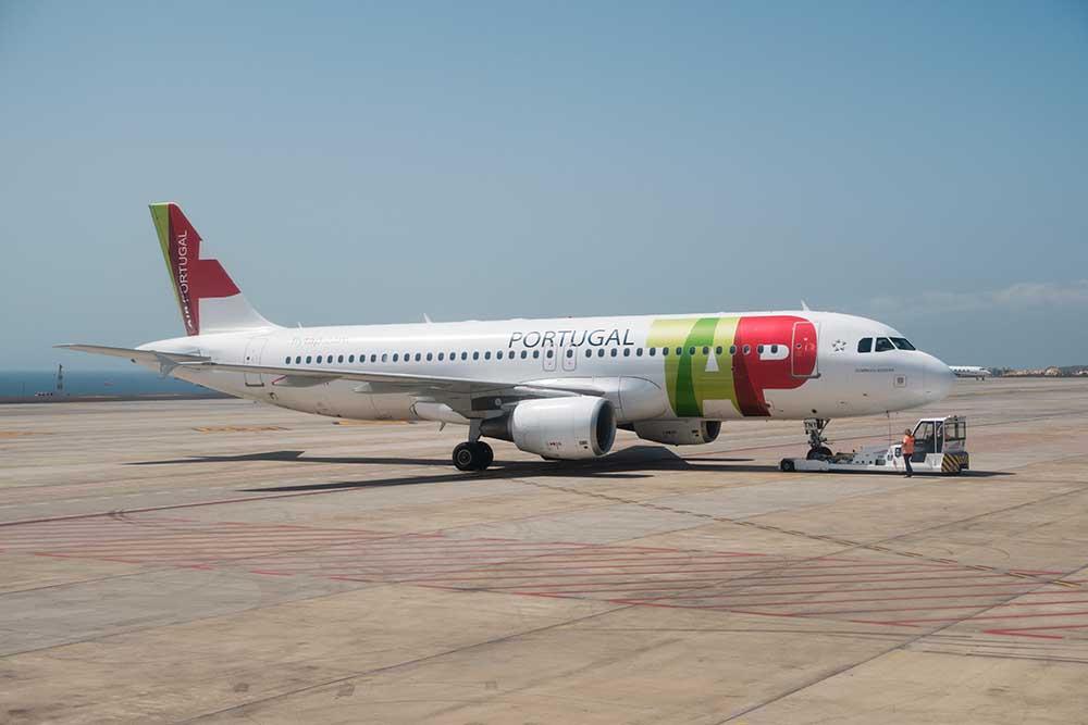 TAP Air Portugal aircraft on runway