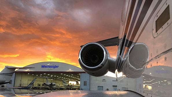 aircraft outside hangar