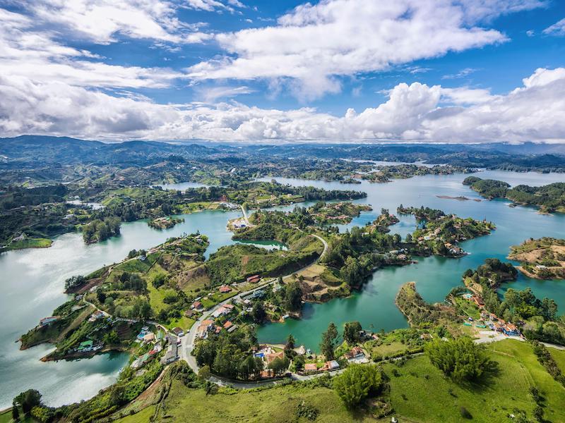 aerial view near Medellin, Colombia