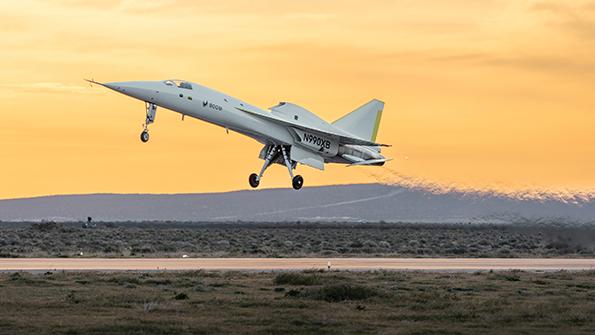 XB-1 takeoff from Mojave