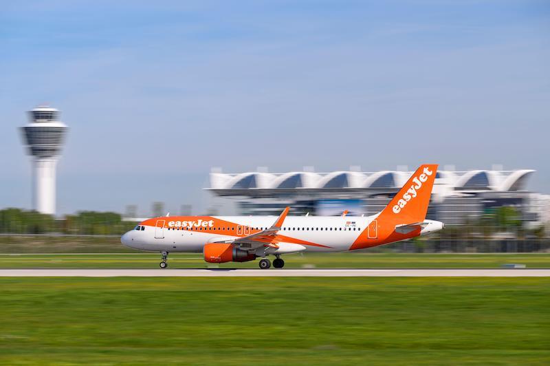 easyjet on tarmac at Munich airport