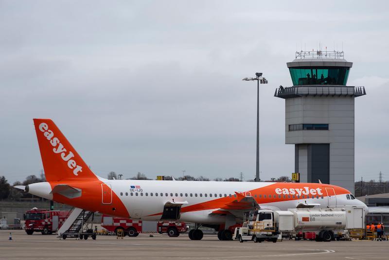 easyjet plane at southend