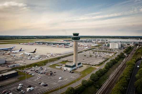 bird's eye view of london stansted airport