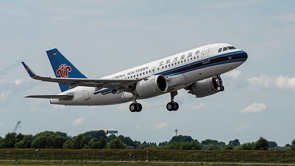 China Southern aircraft takes off