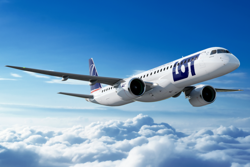 E195-E2 in LOT Polish Airlines livery