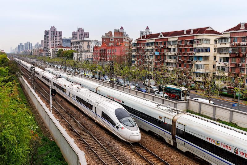 high-speed rail in China city