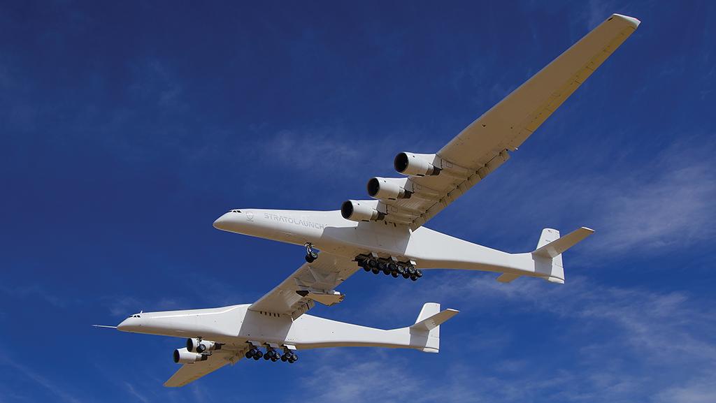 Two aircraft flying in sky