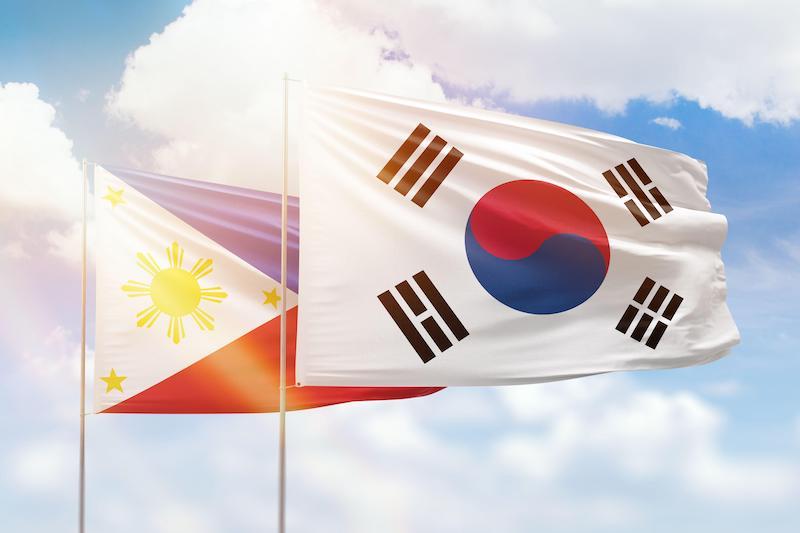 Flags of South Korea and Philippines