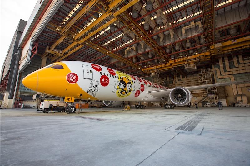 Scoot 787 in SIAEC facility