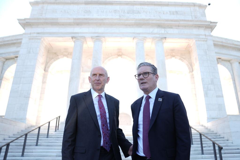 British Defense Secretary John Healey and Prime Minister Keir Starmer 