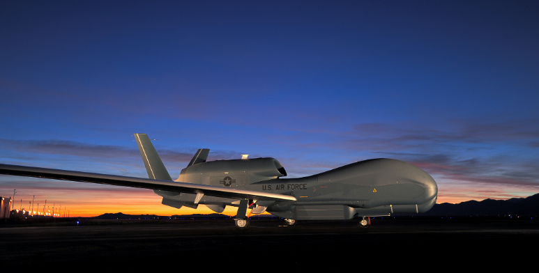 rq-4 global hawk at night