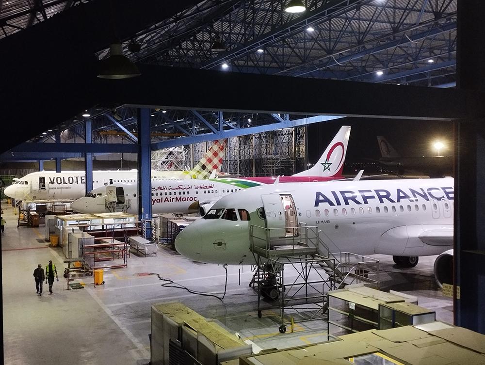 Aircraft inside Aerotechnic Industries hangar