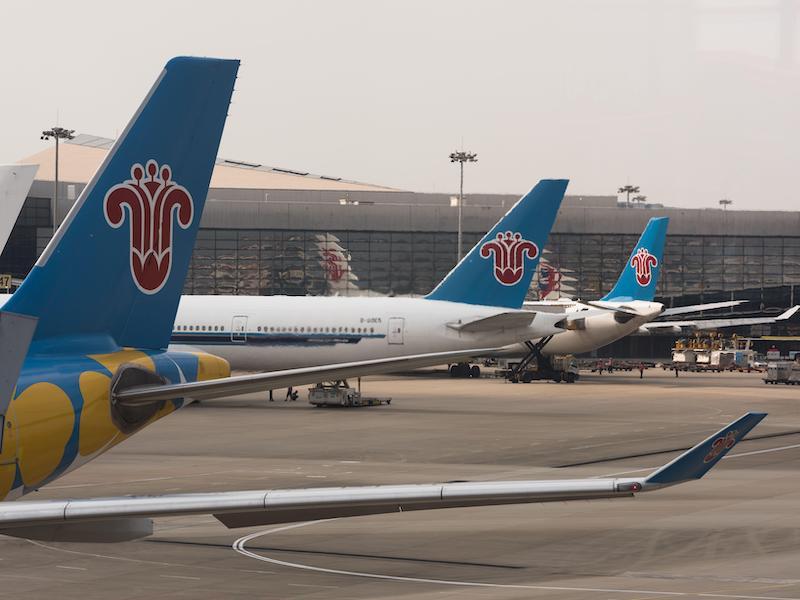 china southern jets parked