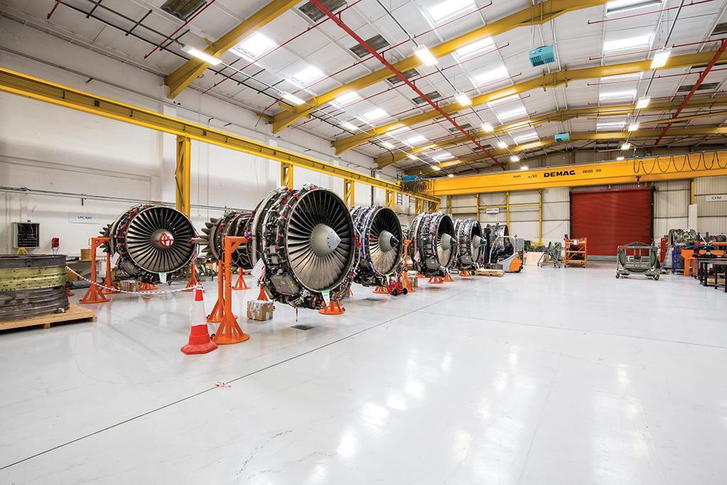 Engines in AerFin's Miami facility