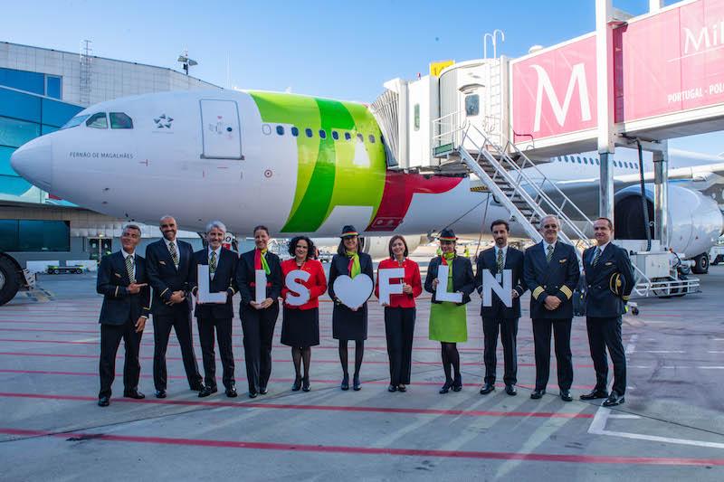 officials at Florianópolis route opening ceremony