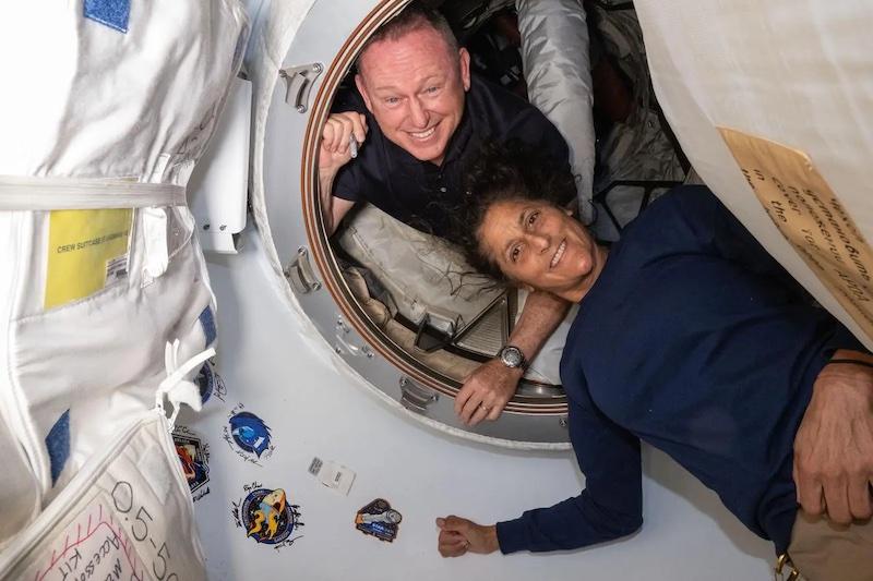 NASA’s Boeing Crew Flight Test astronauts (from top) Butch Wilmore and Suni Williams 