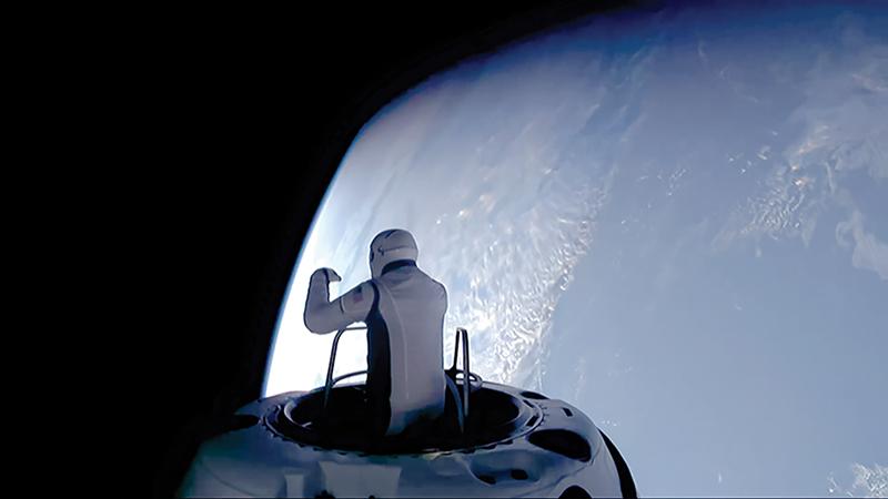 Jared Isaacman during first commercial spacewalk