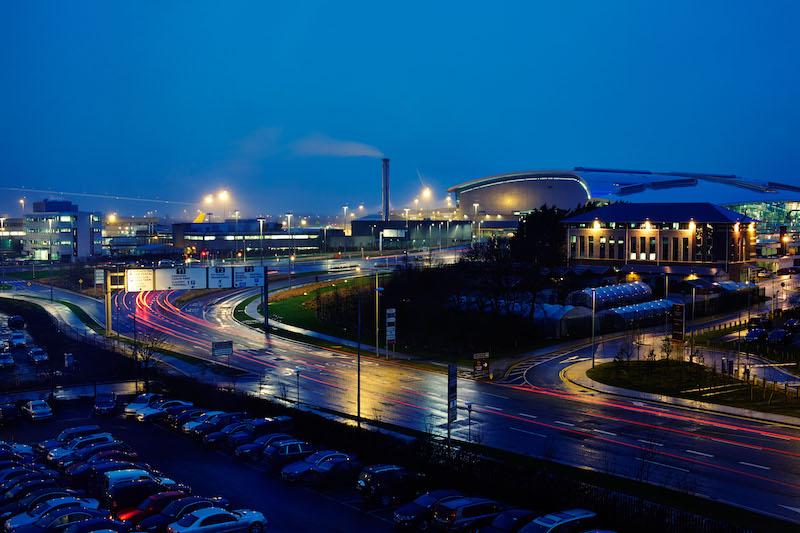 dublin airport at night