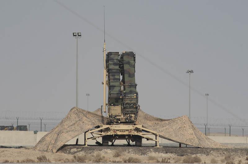 A U.S. Army Patriot air defense system protecting Prince Sultan AB, Saudi Arabia, in 2020