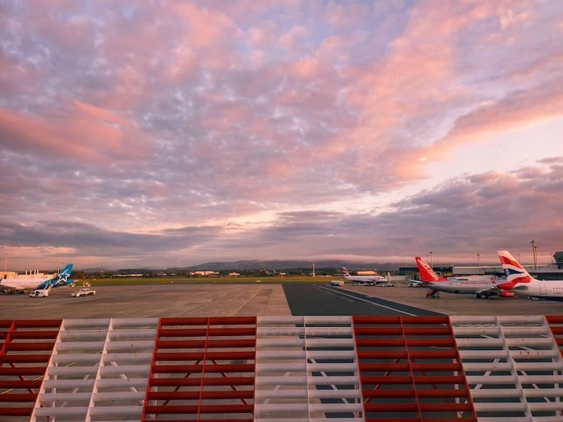 Sunrise at Glasgow International Airport