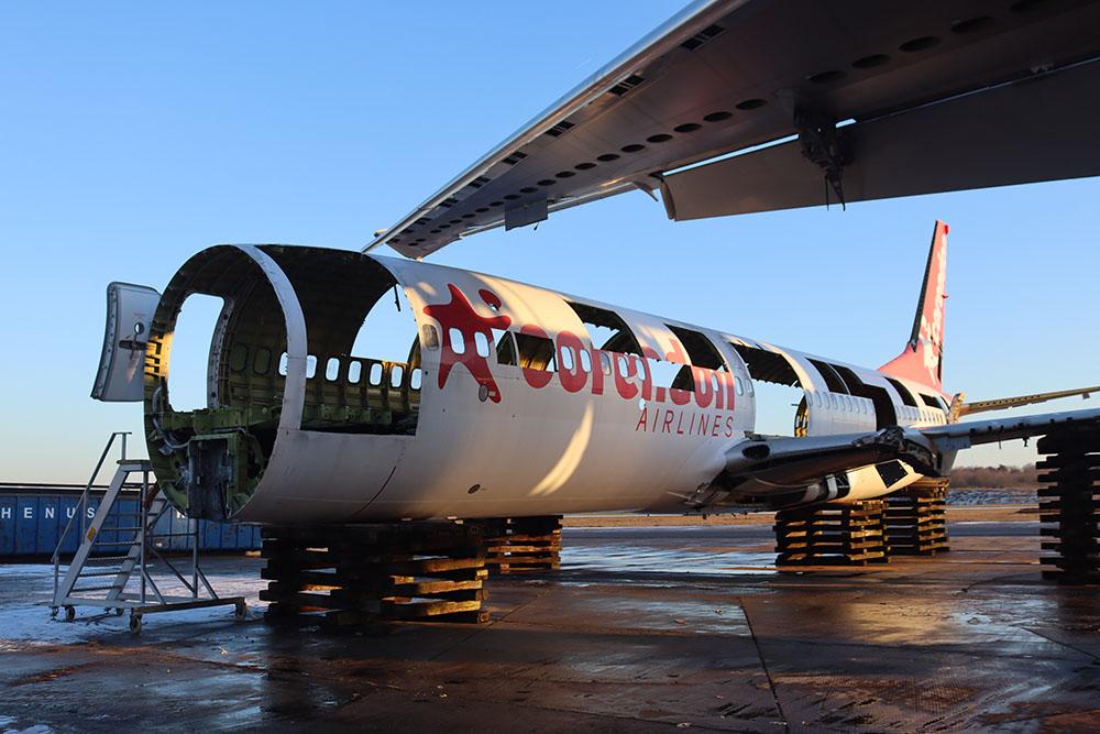 Aircraft being recycled