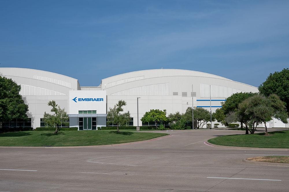 A rendering of Embraer's upcoming Fort Worth, Texas MRO facility.