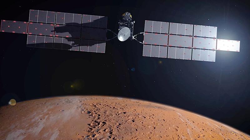 NASA orbiter concept over Mars