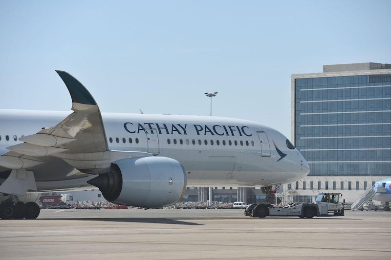 Cathay A350 in Brussels