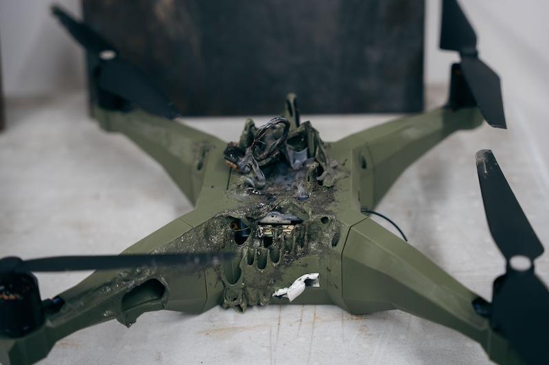 Destroyed drone