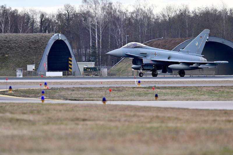 eurofighter at neuburg airbase in germany