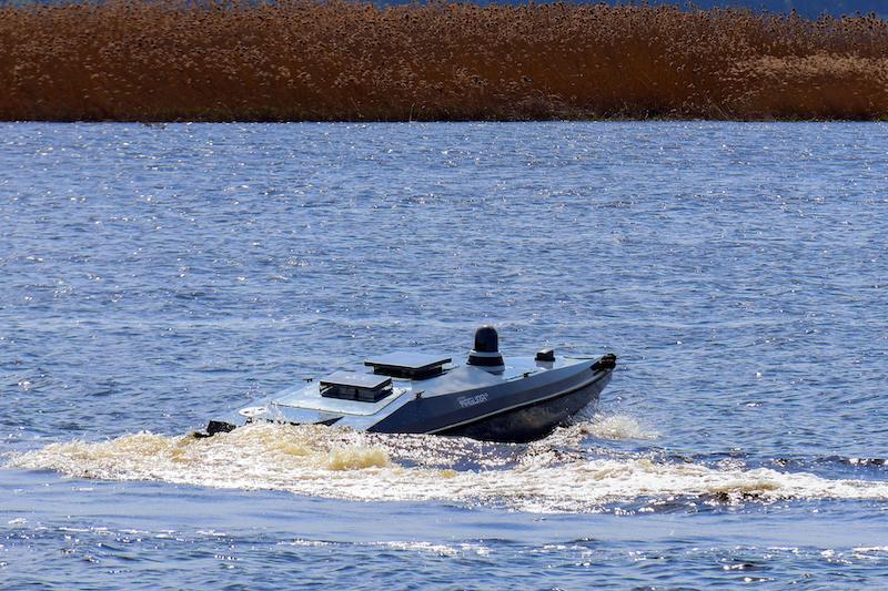 uncrewed ship in water