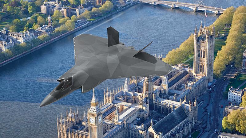 aircraft flying over Westminster