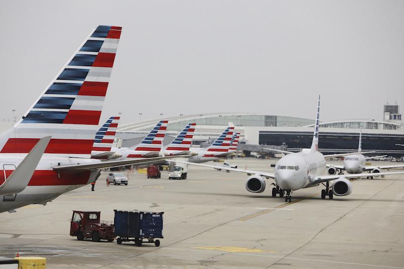 american airlines jets on tarmac